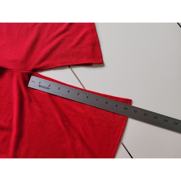 Hybrid & Company Dress Red High-Low Turtleneck Womens 1X - Picture 8 of 8